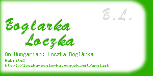 boglarka loczka business card