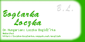 boglarka loczka business card